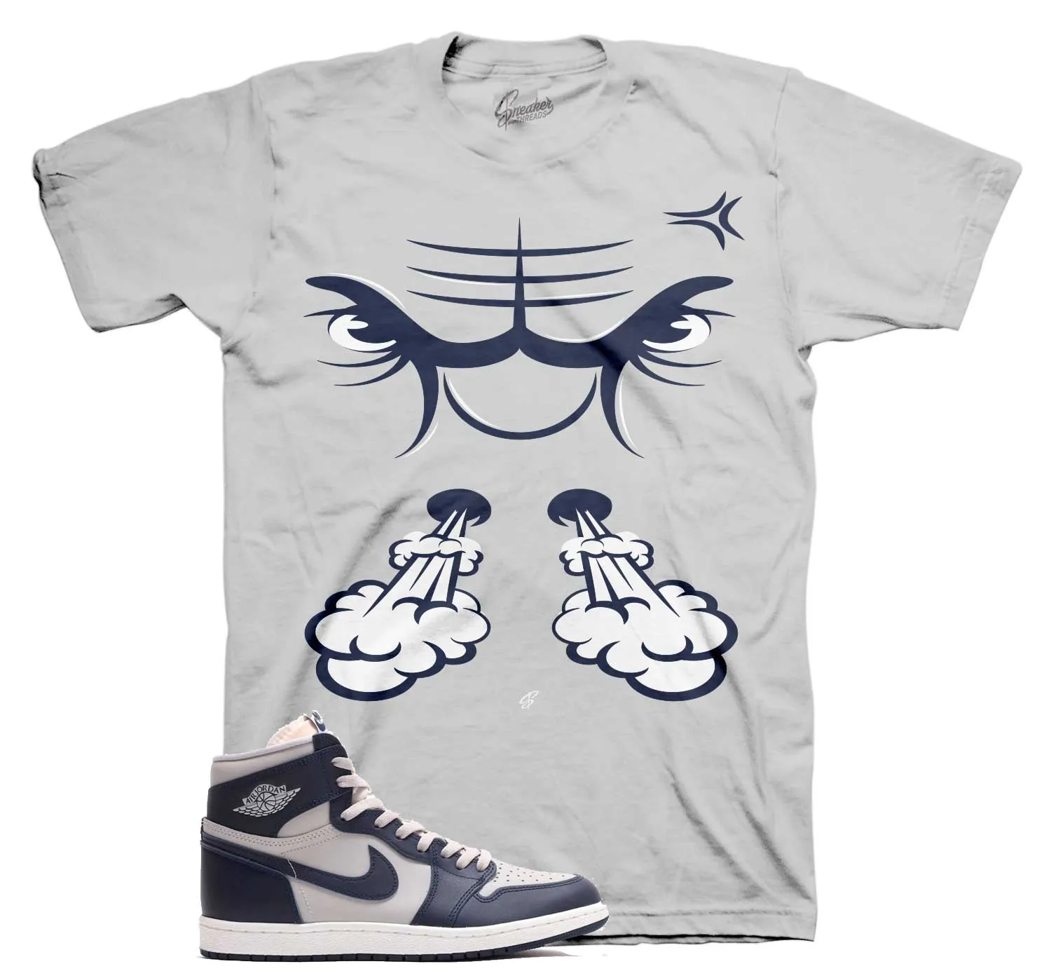 Retro 1 Georgetown 85 Raging Face Shirt