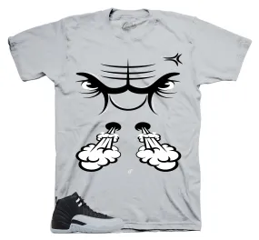 Retro 12 Wolf Grey Raging Face Shirt