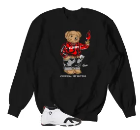 Retro 14 Black Toe Cheers Bear Sweater