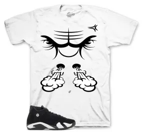 Retro 14 Black/White Raging Face Shirt