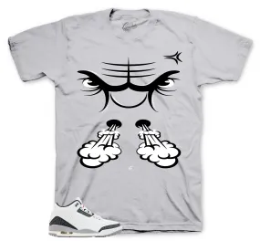 Retro 3 Cement Gray Raging Face Shirt