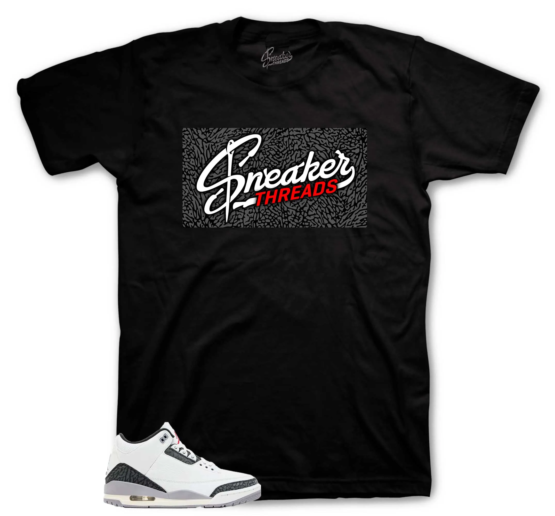 Retro 3 Cement Gray Sneaker Threads Box Shirt