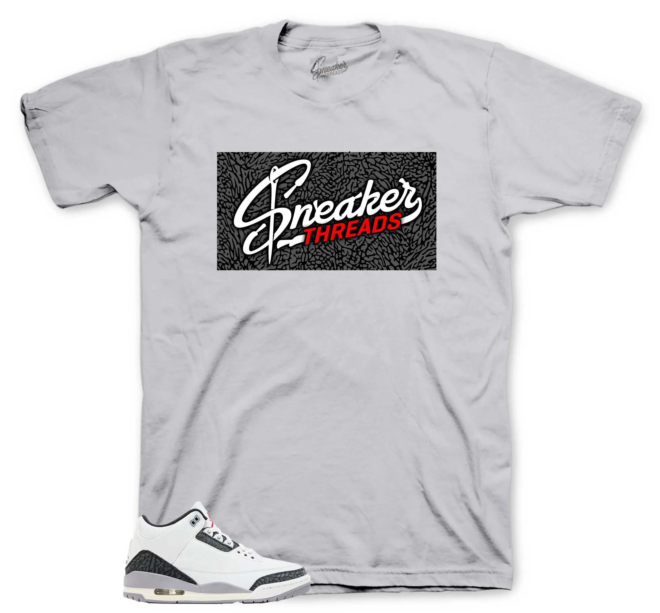 Retro 3 Cement Gray Sneaker Threads Box Shirt