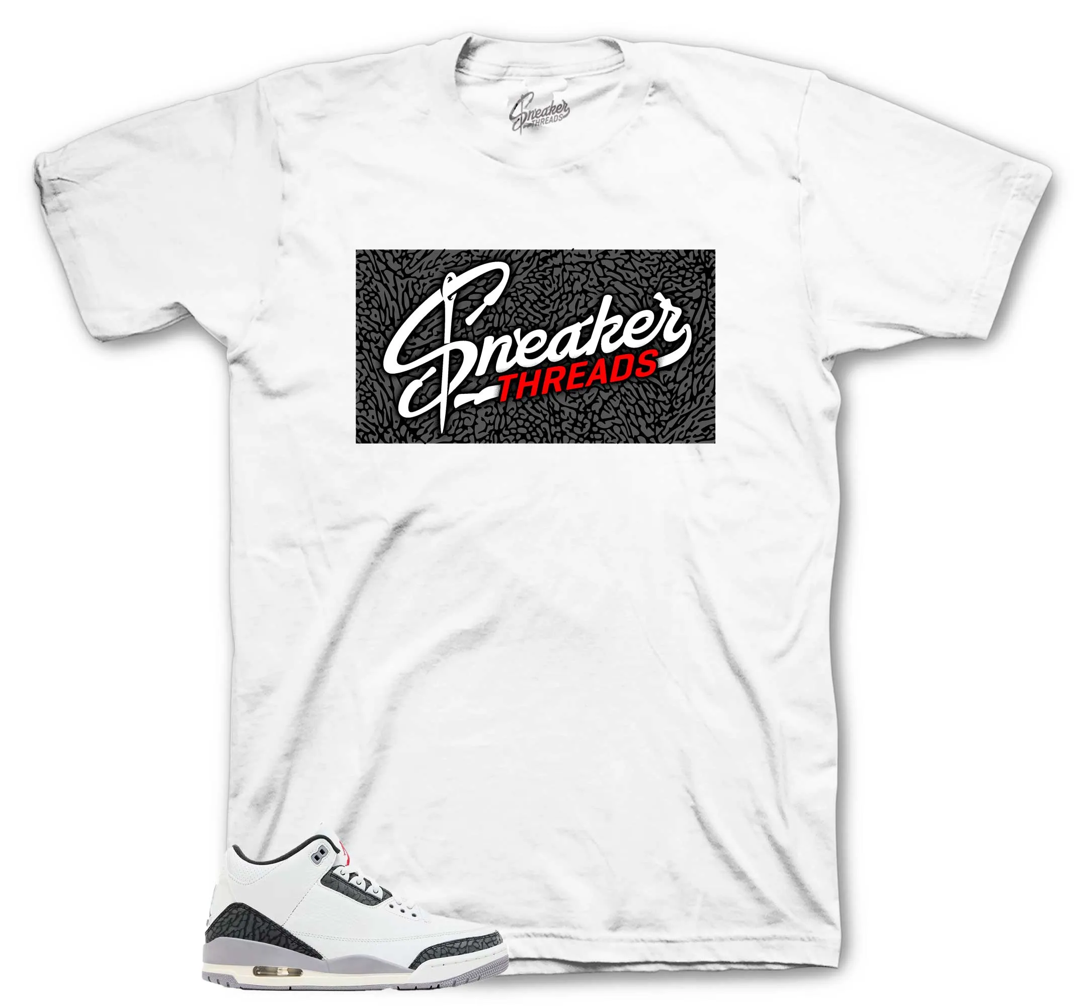 Retro 3 Cement Gray Sneaker Threads Box Shirt