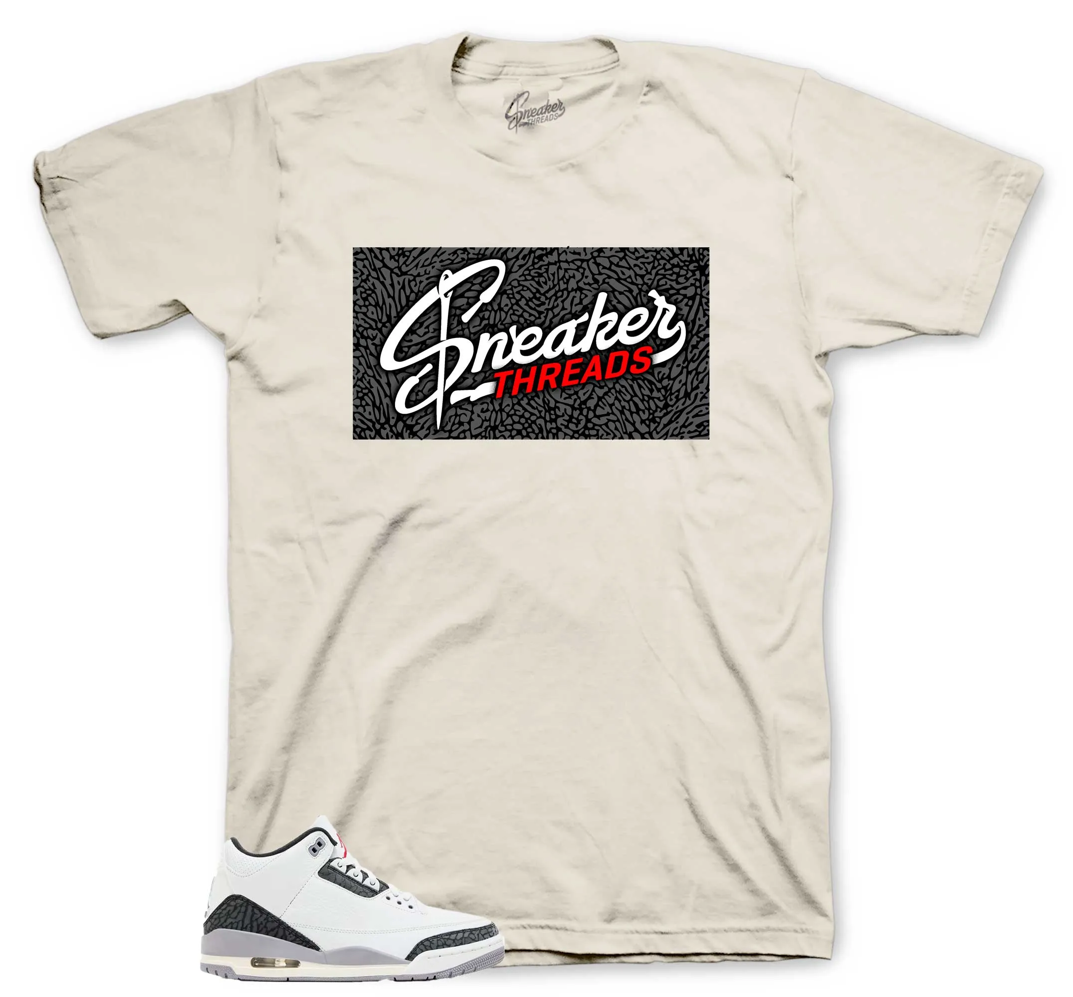 Retro 3 Cement Gray Sneaker Threads Box Shirt