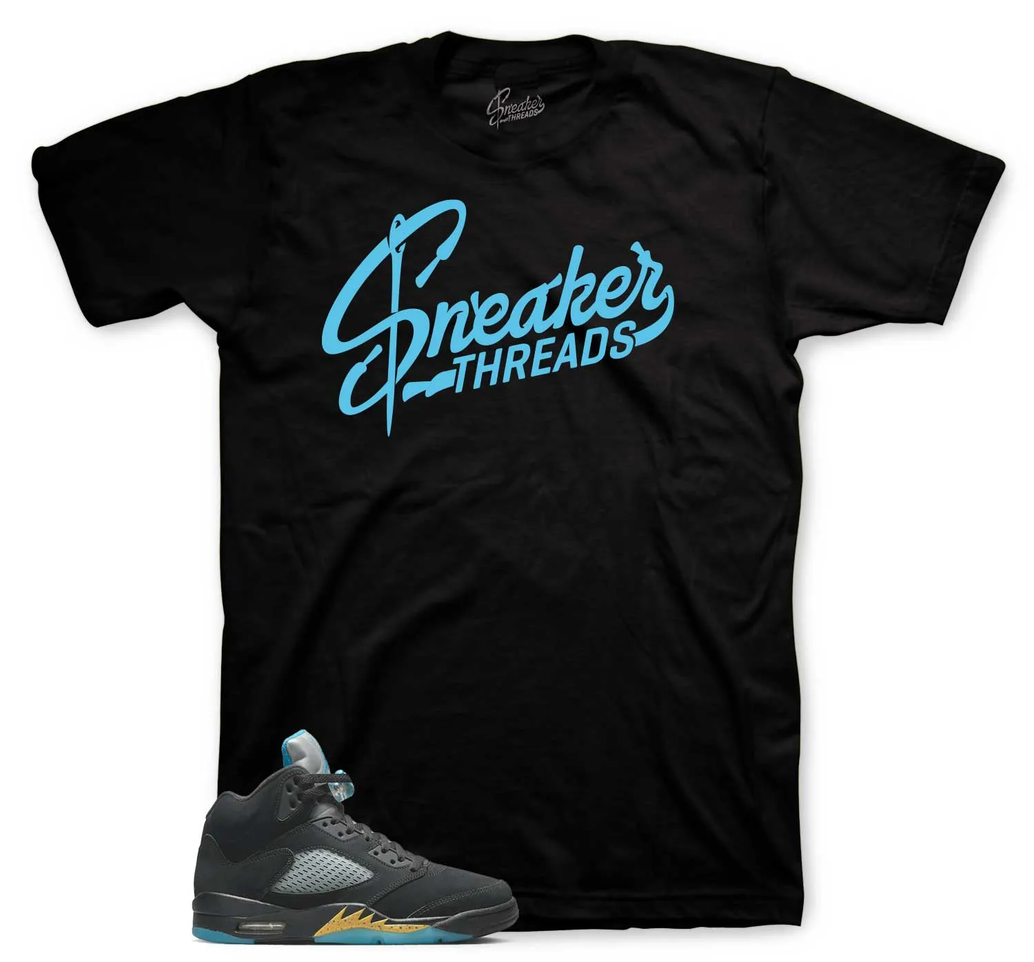 Retro 5 Aqua ST Logo Shirt