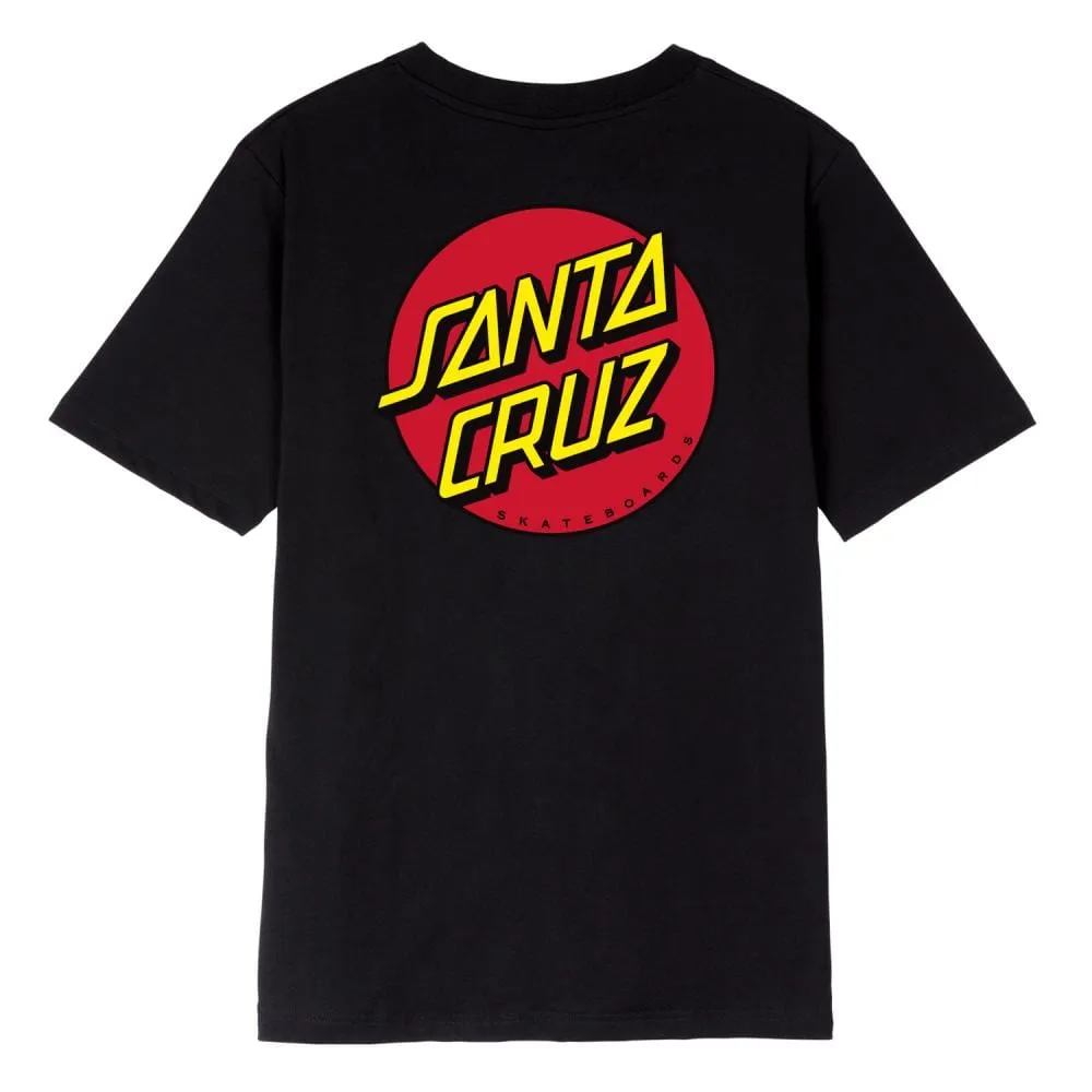 Santa Cruz Classic Dot T-Shirt Black (Back Print)