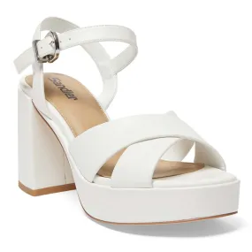 Sienna Heel in White Smooth