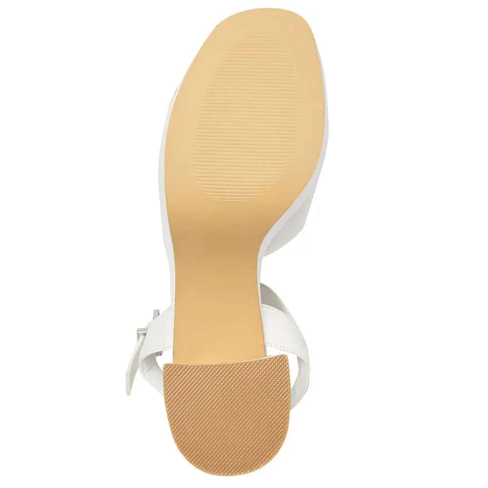 Sienna Heel in White Smooth