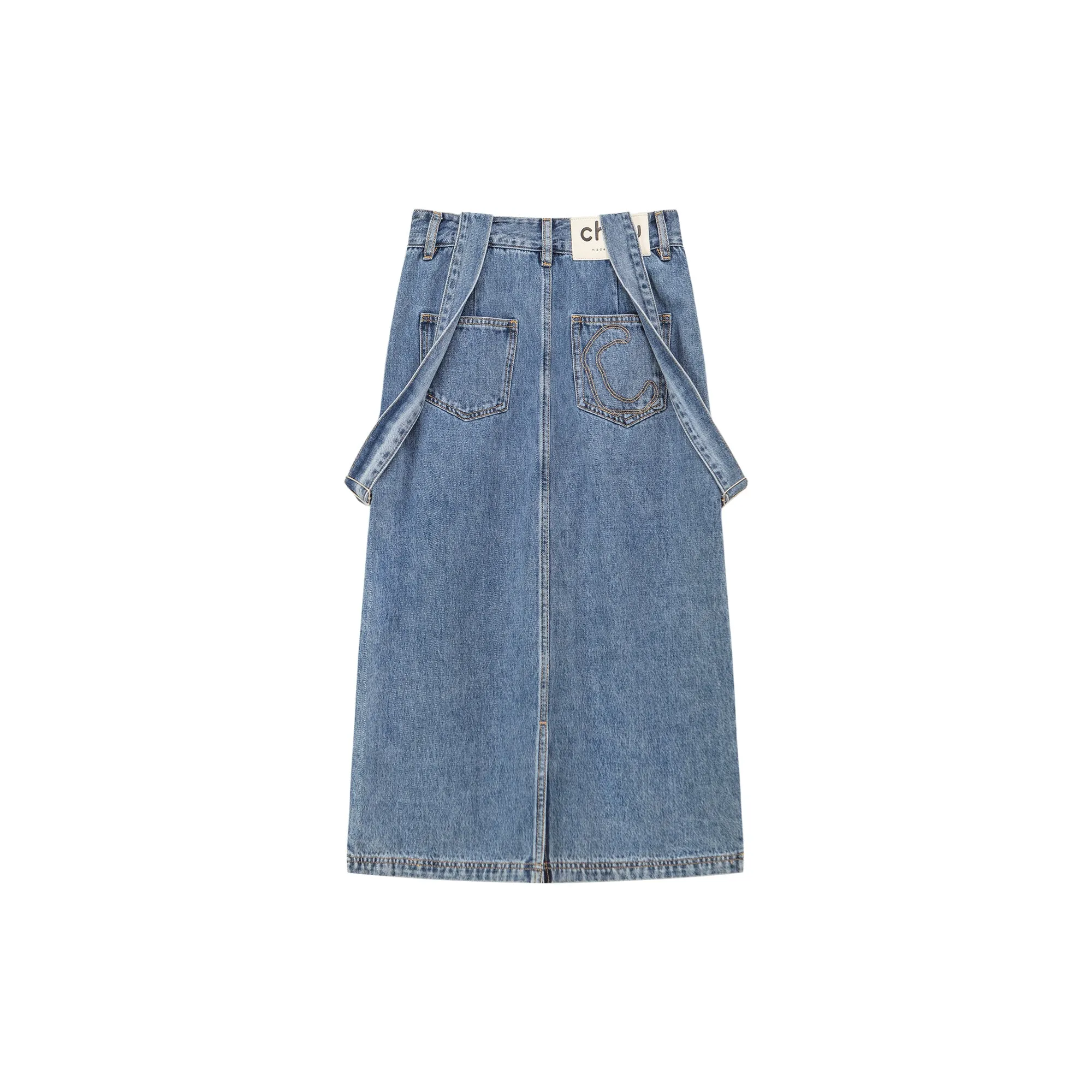 Star Denim Overall Skirt