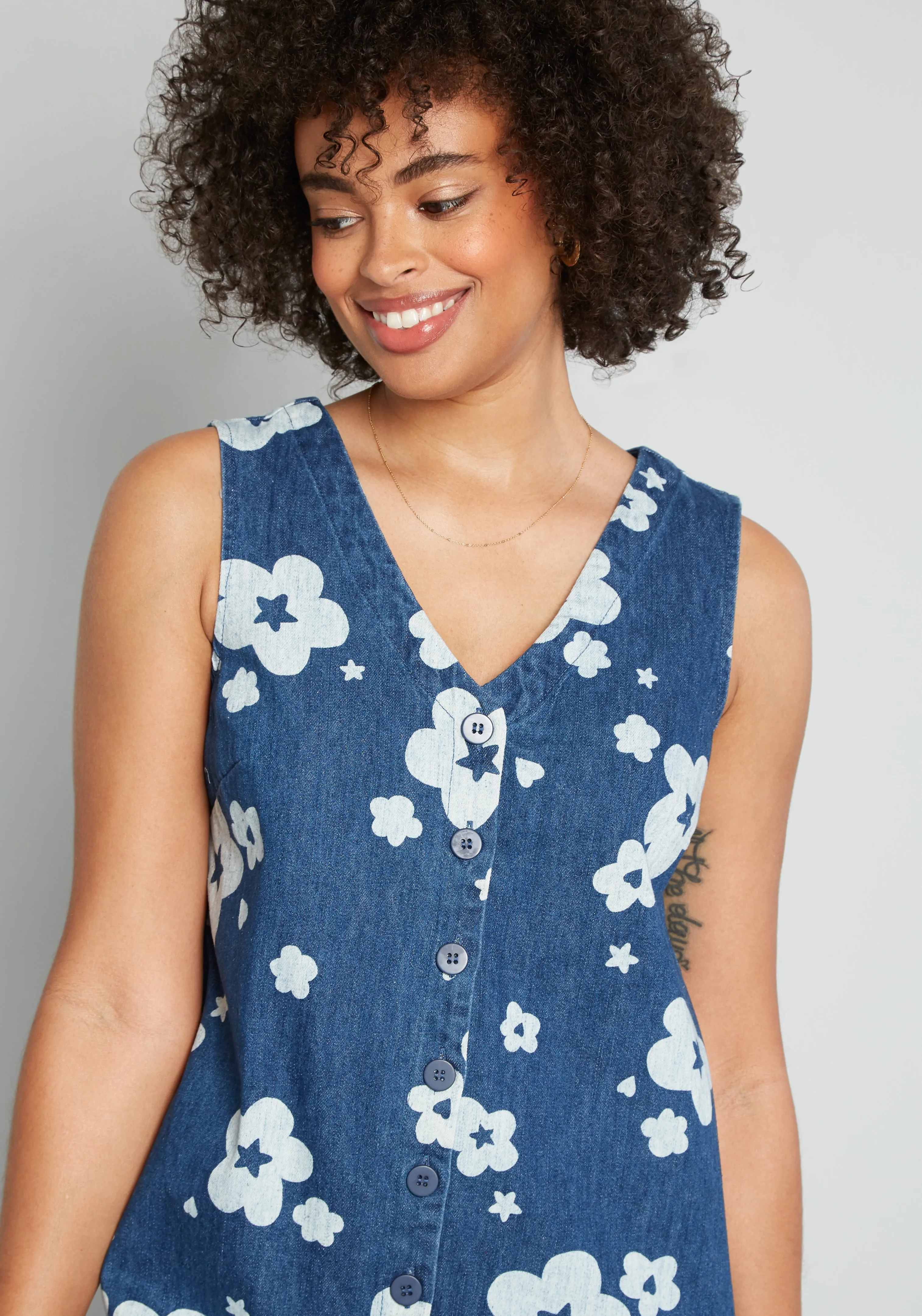 Starstruck Flower Power Denim Jumper