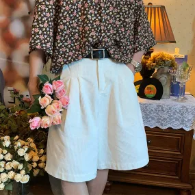 Summer Retro Casual Corduroy Wide Leg Shorts