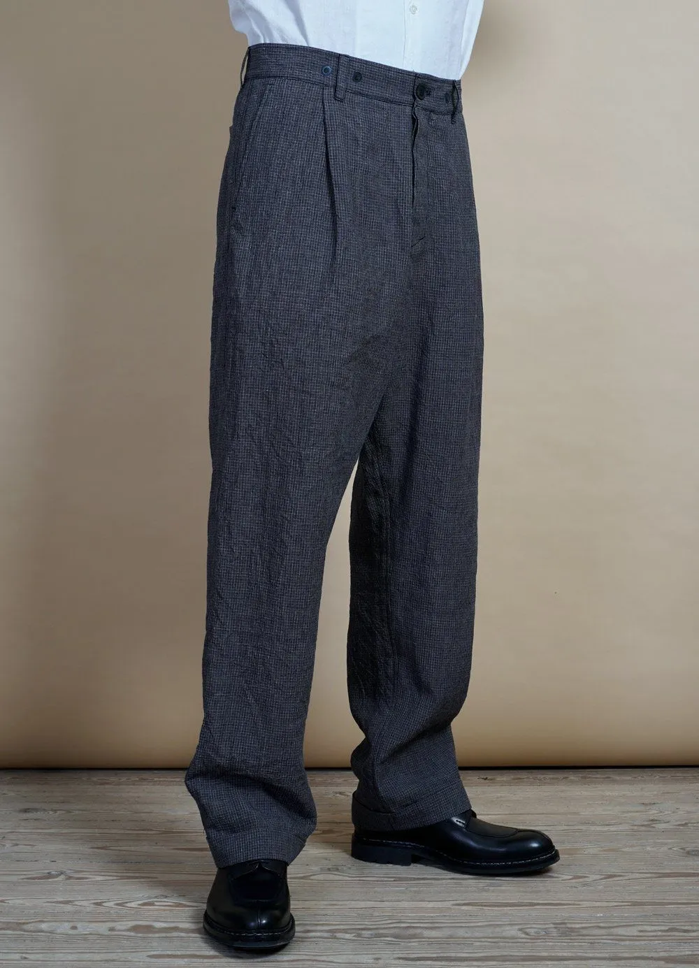 SUNE | Pleated Wide Cut Trousers | River