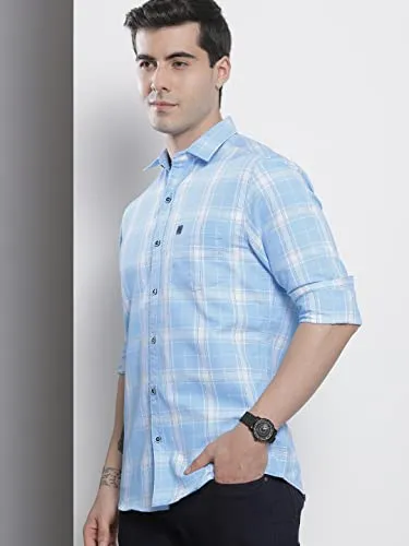 The Indian Garage Co Men's Slim Fit Shirt (0822-SH347-01_White XL)