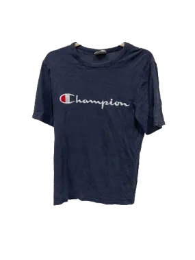 Vintage Champion Classic Logo Blue T-Shirt Small