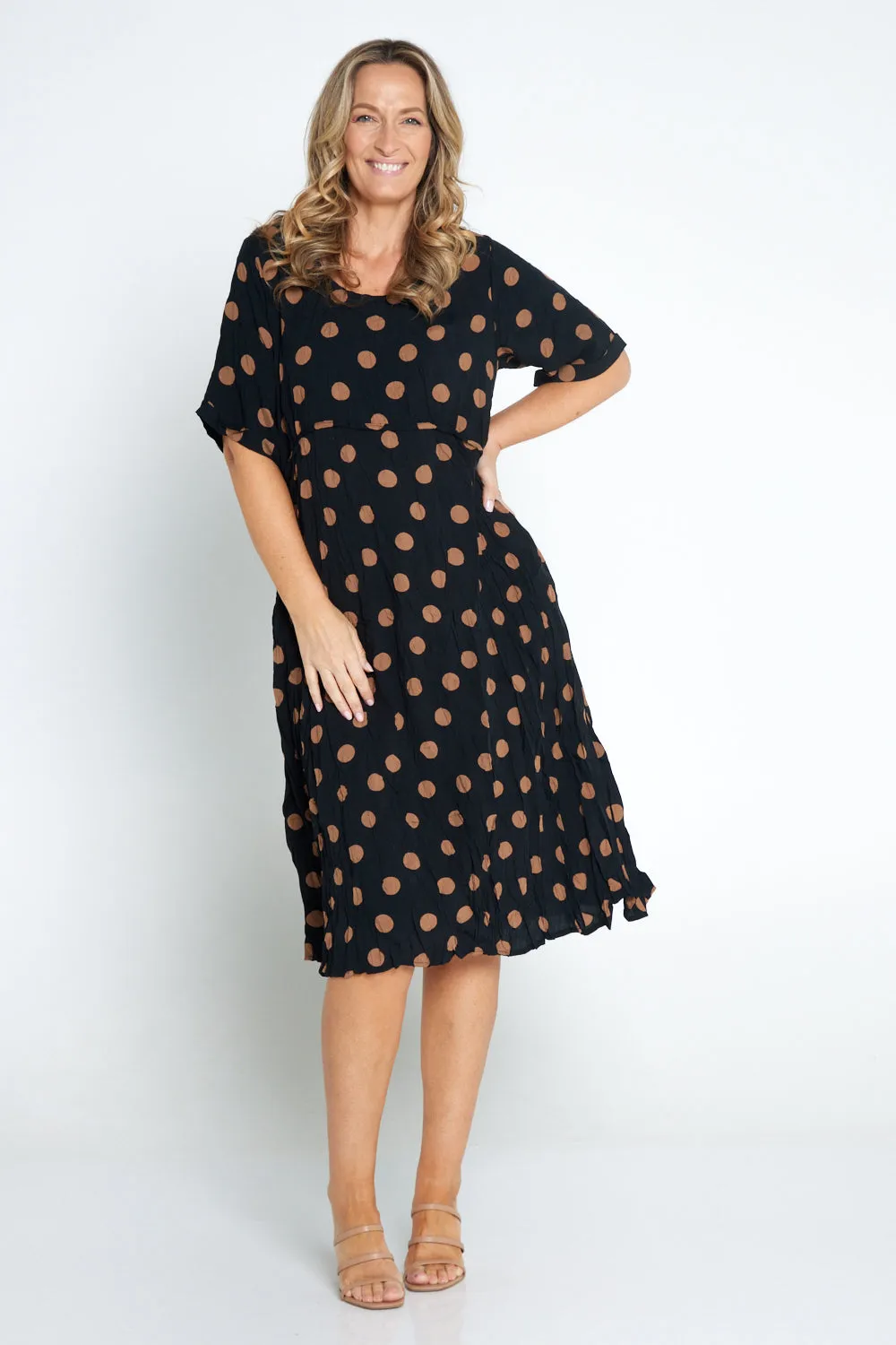 Waterhouse Dress - Brown/Black Spot