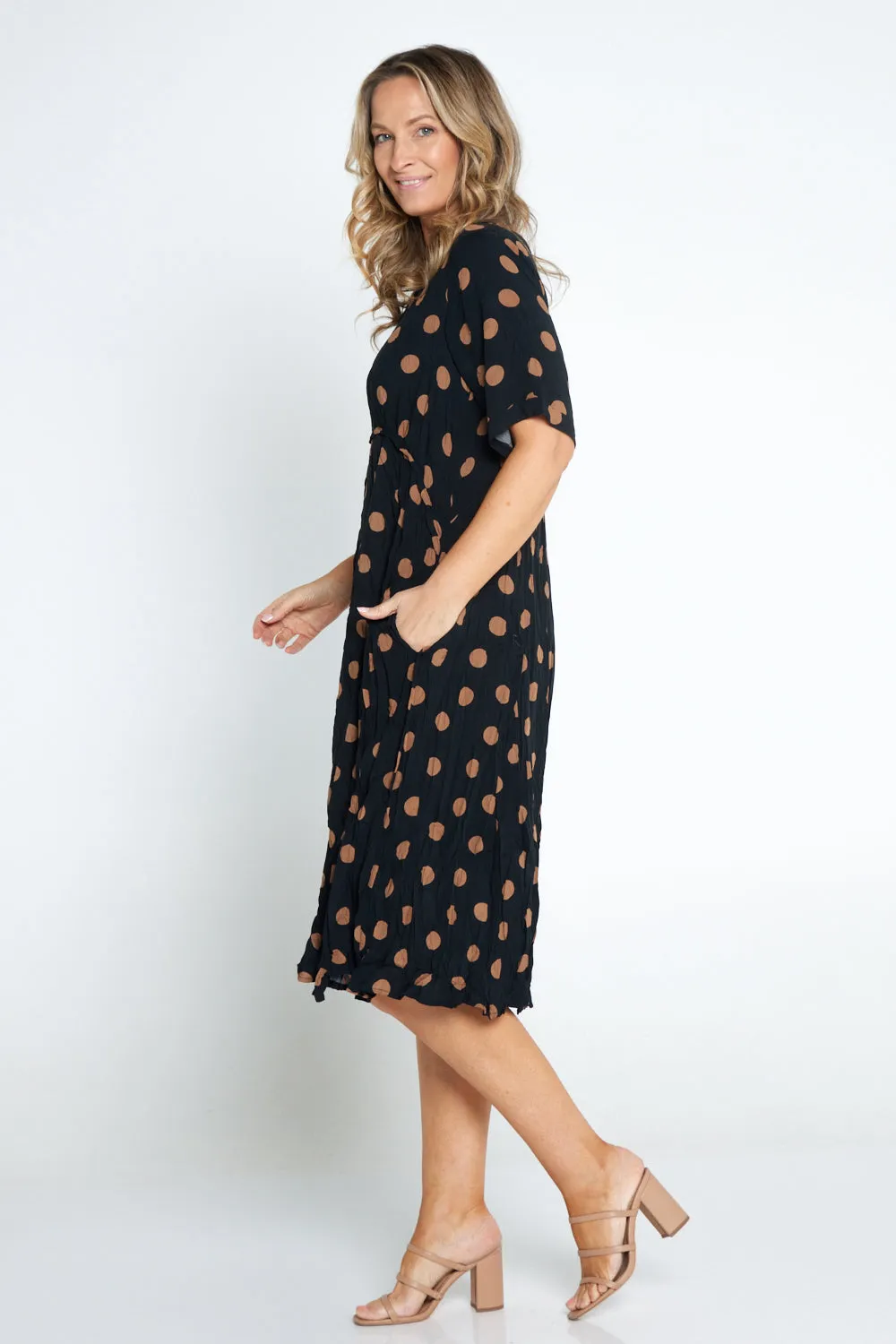 Waterhouse Dress - Brown/Black Spot