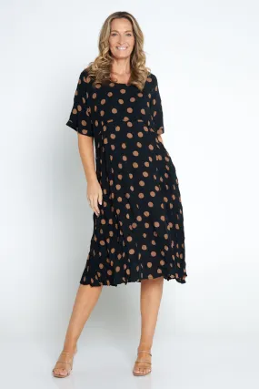 Waterhouse Dress - Brown/Black Spot