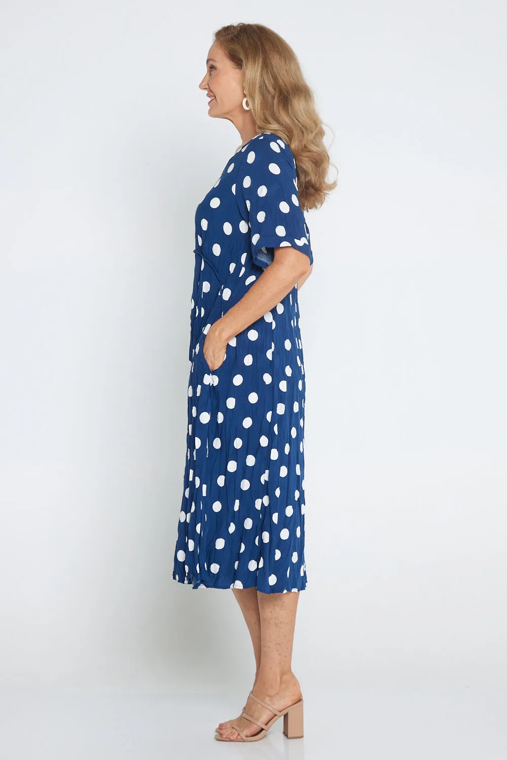 Waterhouse Dress - Navy Spot