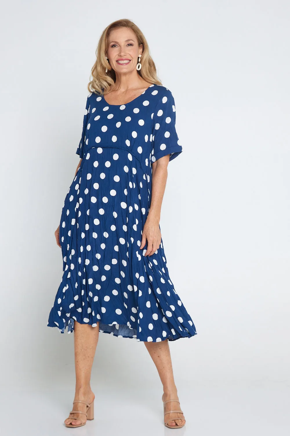 Waterhouse Dress - Navy Spot