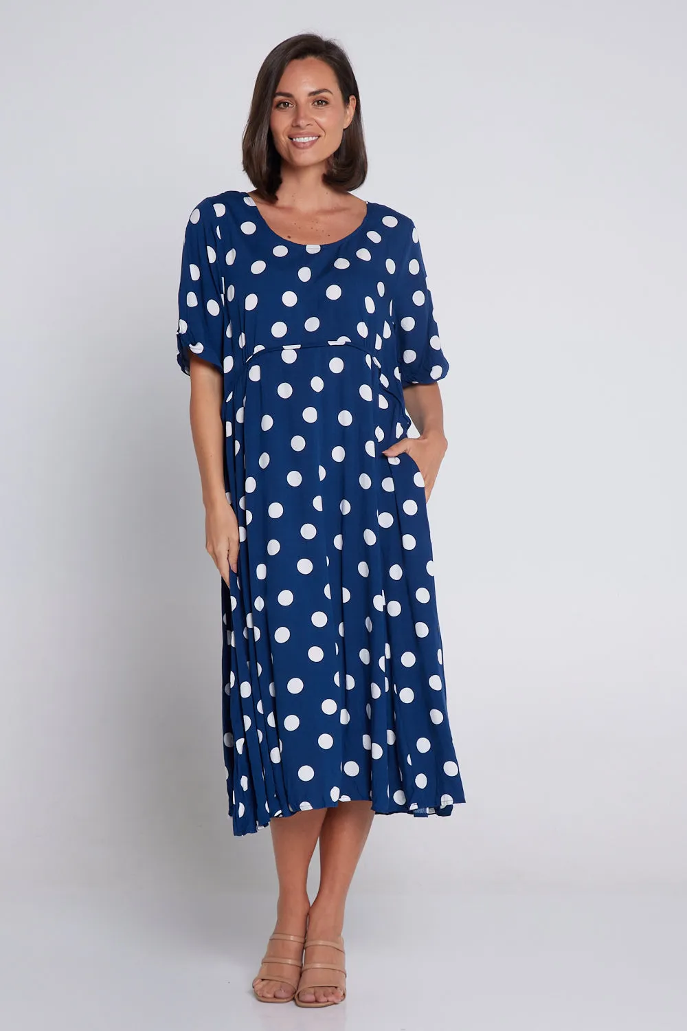 Waterhouse Dress - Navy Spot