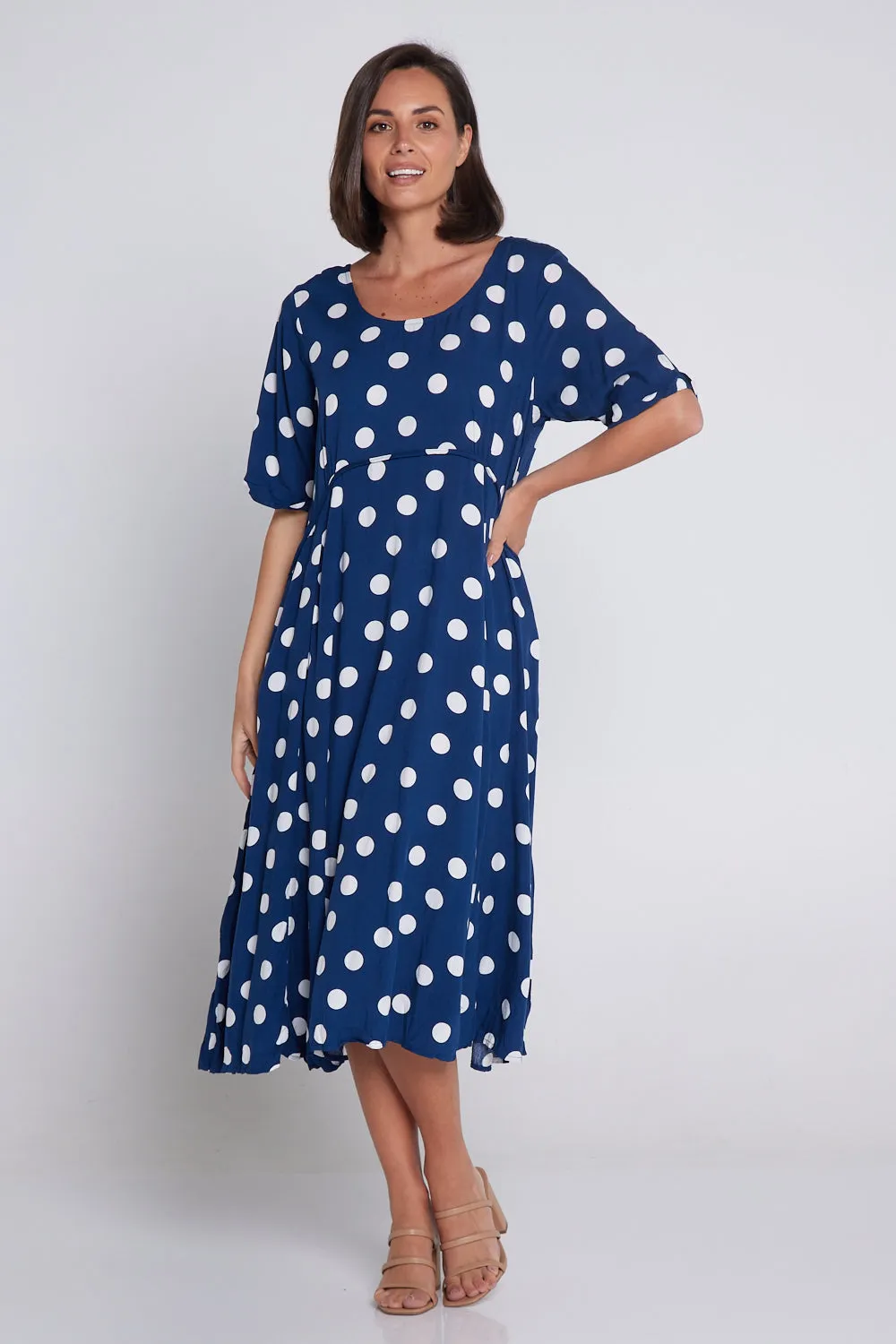 Waterhouse Dress - Navy Spot