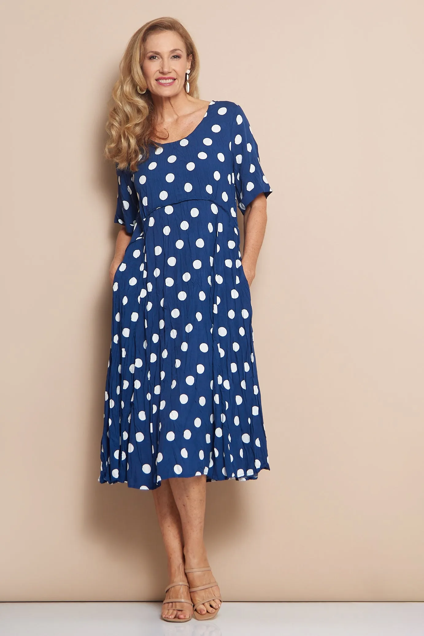 Waterhouse Dress - Navy Spot