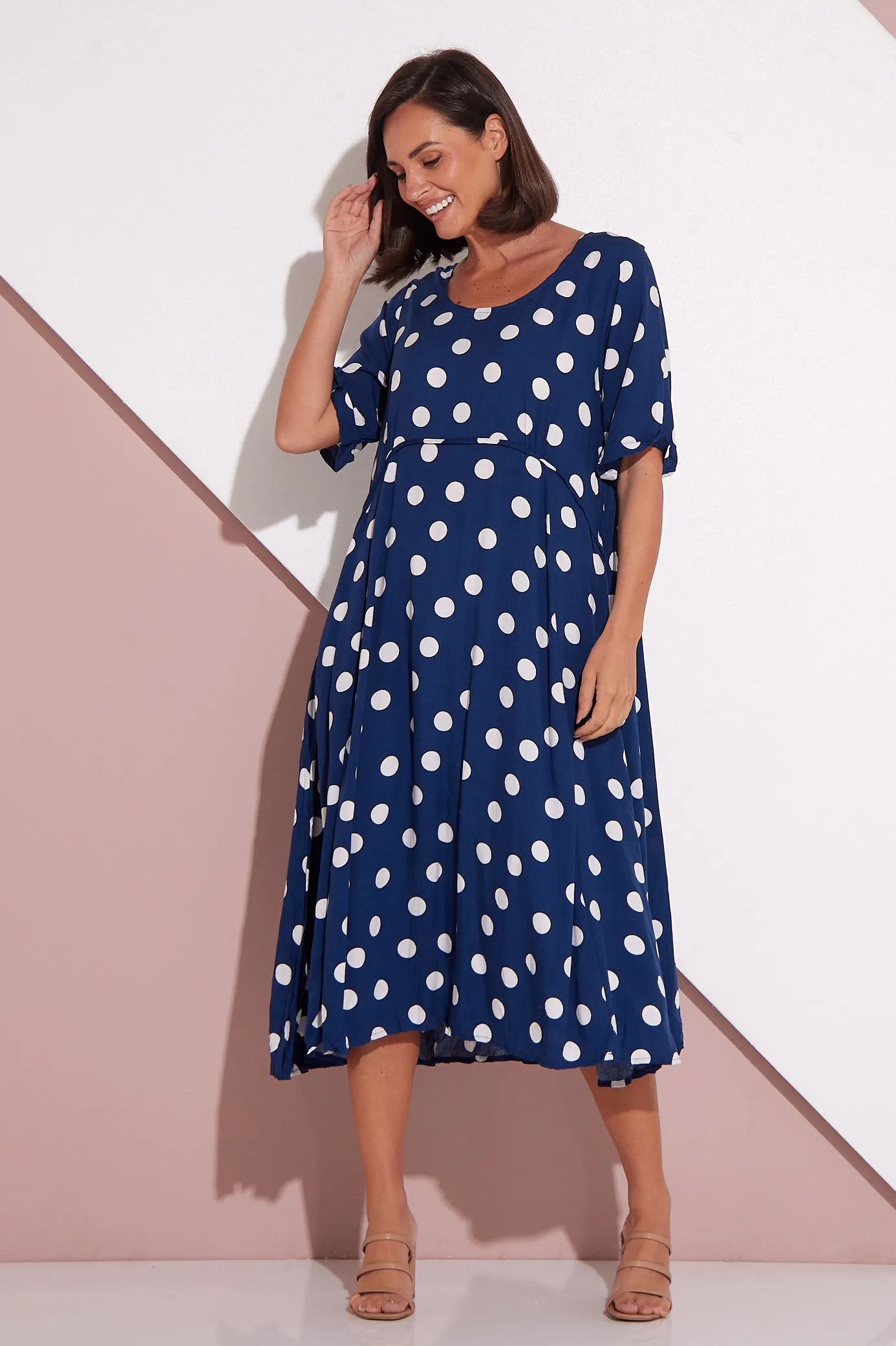 Waterhouse Dress - Navy Spot