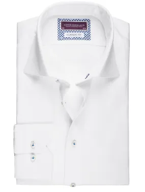 White Jersey Weave Classic Fit Shirt White/tail