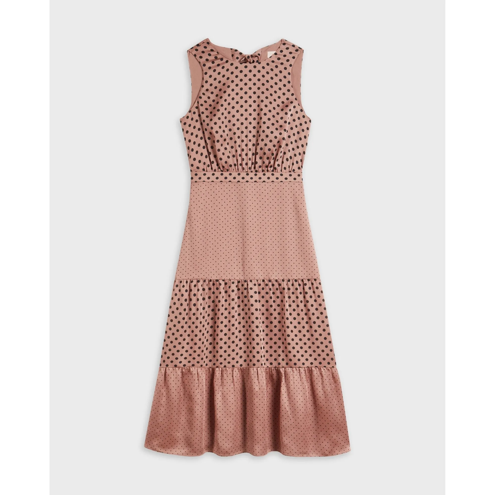 Women Izziie-Mix Polka Dot Midi Dress - Dusky Pink